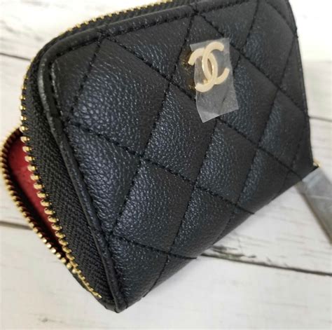 chanel small trifold wallet|Chanel small zip wallet.